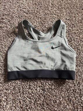 Nike Gray & Black Racerback Sports Bra
